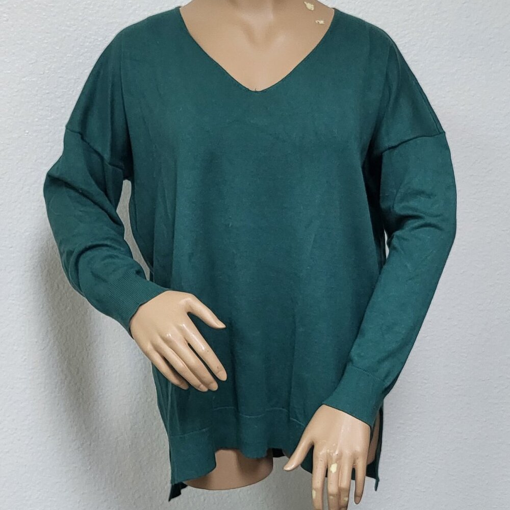 Grecerelle brand long-sleeve rich green sweater EUC size 2XL